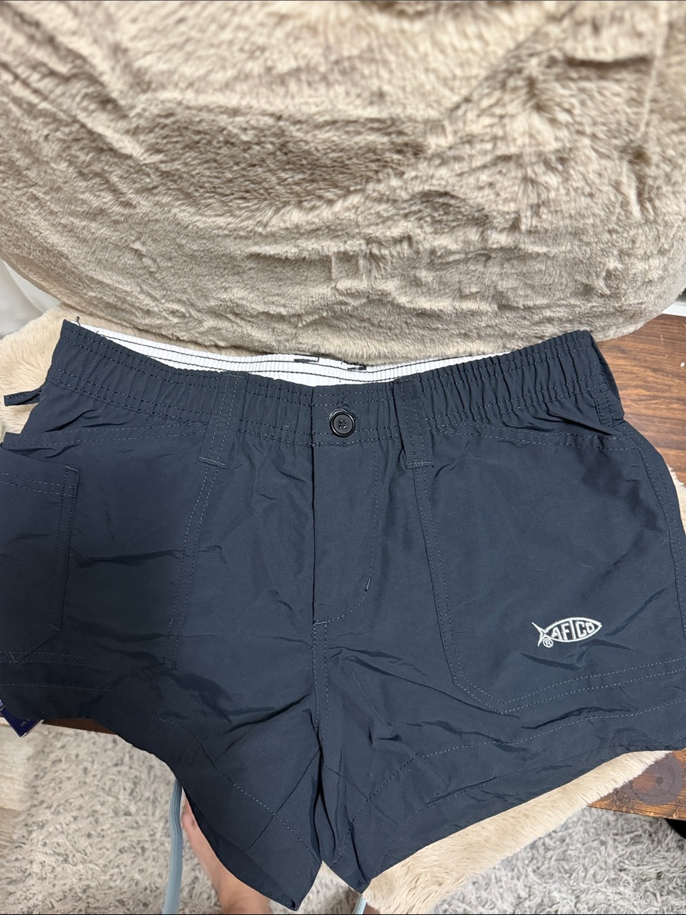 Black Athletic Swim/Board Shorts with Logo